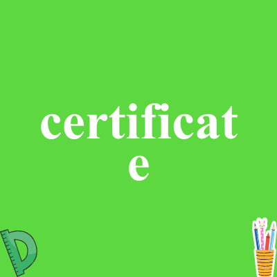 certificate